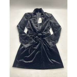 NEW Zara black velvet MININDress Women’s Size SMALL